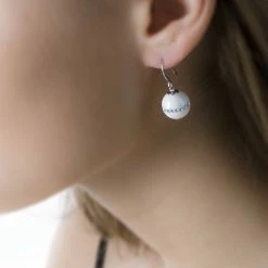 Histoire D'Or Boucles D'oreilles Pendantes Rose-blanche Argent Strass Et Céramique -Colliers Fantaisie Soldes MAOFBXW158 model0