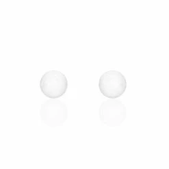 Histoire D'Or Boucles D'oreilles Puces Orbe Argent Blanc Céramique
