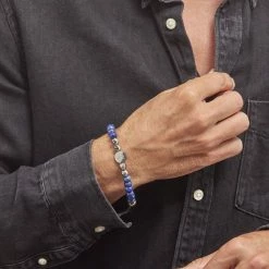 Bracelet Jourdan 1921 Acier Blanc œil De Tigre 7 Bracelet Jourdan 1921 Acier Blanc œil De Tigre -Colliers Fantaisie Soldes MIBHBXD010 model0