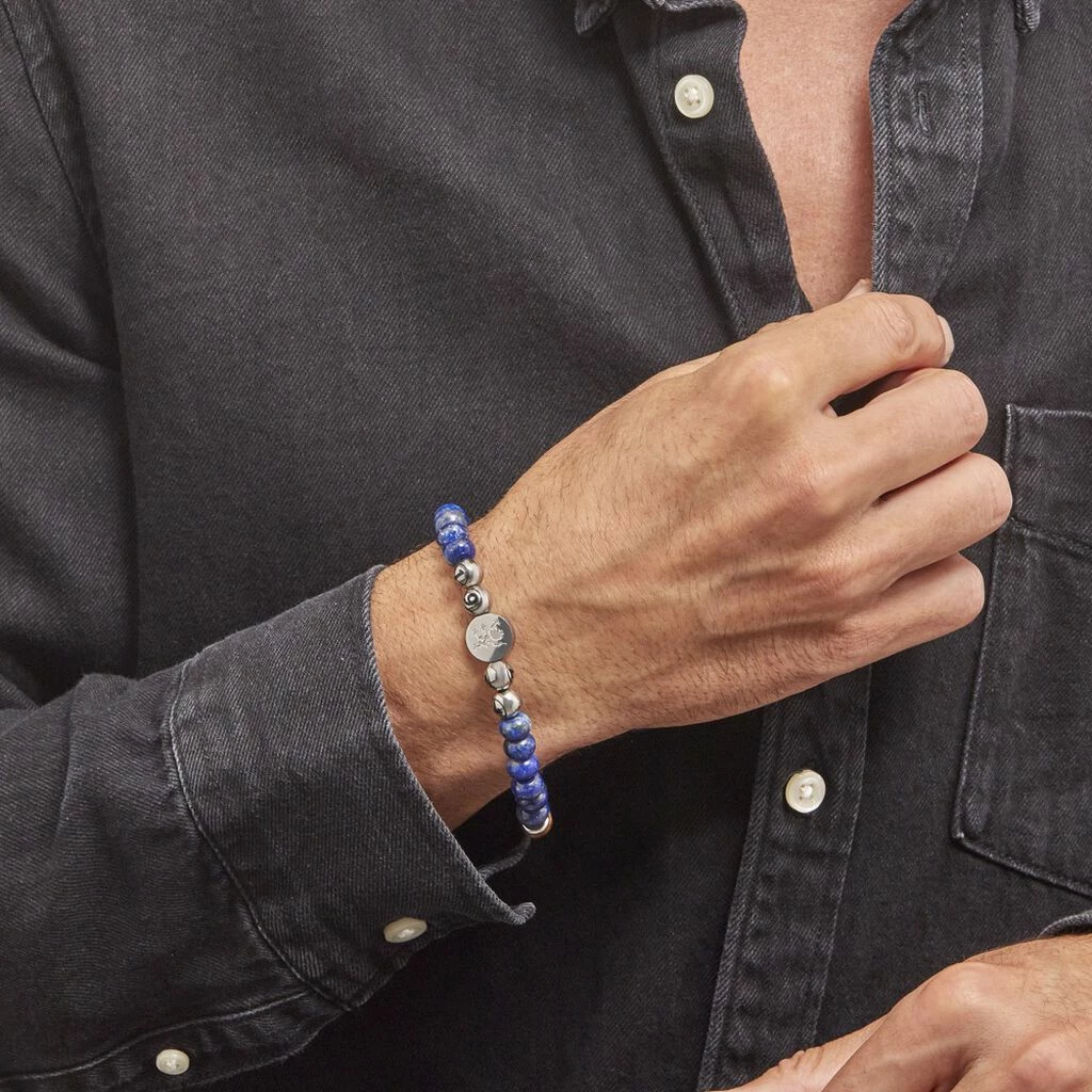 Bracelet Jourdan 1921 Acier Blanc œil De Tigre 4 Bracelet Jourdan 1921 Acier Blanc œil De Tigre – Image 4