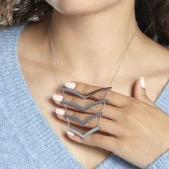 Histoire D'Or Collier Abid Acier Blanc -Colliers Fantaisie Soldes MICFBW0341 model1