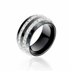 Histoire D'Or Bague Solya Ceramique Blanc Céramique Et Strass