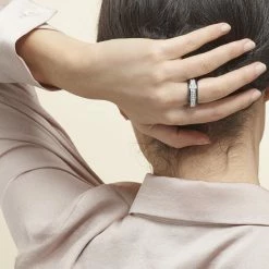 Histoire D'Or Bague Noire Ceramique Blanc Céramique Et Strass -Colliers Fantaisie Soldes MRDFBXN161 model0